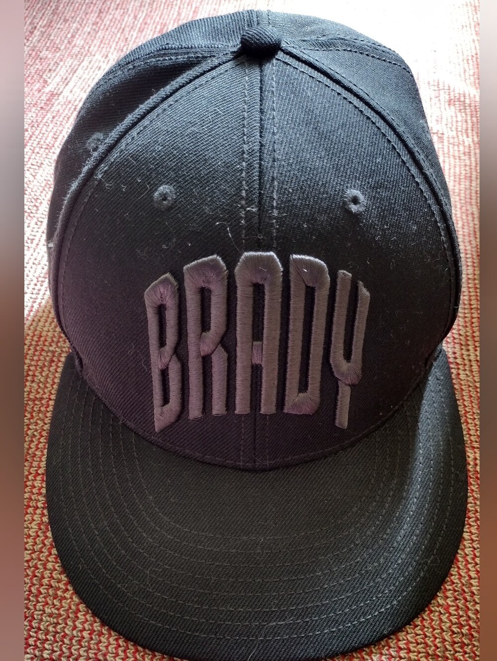 Black BRADY Embroidered Snapback Hat